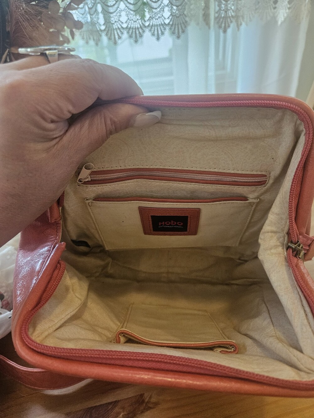 Vintage Pink Hobo International leather handbag - Picture 10 of 15